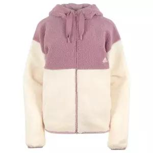 아디다스 여성 오버핏 보아 풀집 플리스 자켓 HN0670