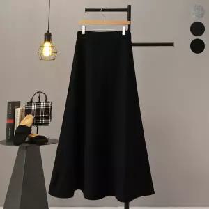 [모노시크] 레이앤 겉기모 A라인 플레어 롱 스커트_MNSS208
