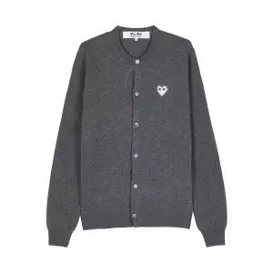 [롯데백화점]꼼데가르송 FW25 공용 화이트 하트 가디건 AX N061 051 GREY