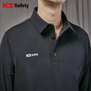K2 세이프티 TS-F2201 긴팔 카라 티셔츠 나일론 스판 기모 원단
