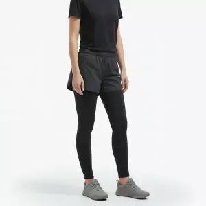 {매장정품} 여자 블랙 기모 패딩팬츠 반바지 레깅스 여성용 겨울 피트니스 러닝 하의 PW3WZ24W212_IC 10796