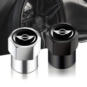 4개 자동차 타이어 밸브 스템 캡 (미니 소형 원 쿠퍼 JCW 컨트리맨 클럽맨 카브리오 페이스맨 쿠페 로드스