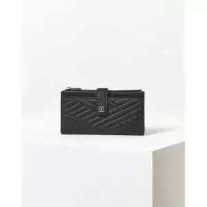 [롯데백화점]닥스 액세서리 [선물포장/쇼핑백동봉]블랙칼라일엠보가죽골드DD핸드폰월리백DCWA2F215BK