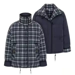 [롯데백화점]샐리 체크 하이넥 리버시블 패딩_I5D-CPD032