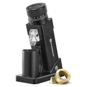 스타시커 E55Pro 커피 그라인더 전기, 55mm 티타늄 버 - 가정, 사무실, 카페 사용을 위한 스텝리스 조정, 정전기 방지 기술이 적용된 전문 에스프레소 그라인더(블랙)