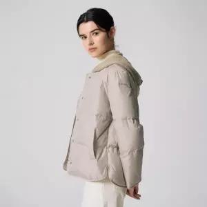 [롯데백화점]앤클라인 니트 후드 버튼 패딩 E5HW026