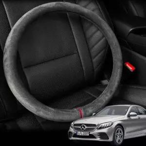 벤츠 C클래스 핸들커버 스웨이드원단 자동차 핸들커버