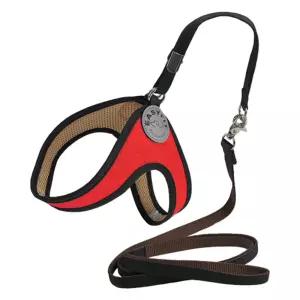 에스엠펫 이지핏 하네스 셋트 레드 L 반려견