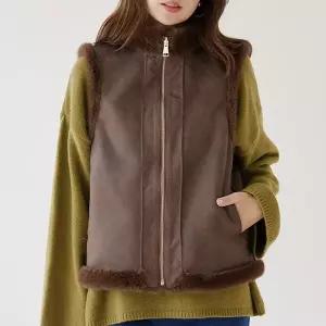 [데드라](99size)밍크무스탕양면베스트 VEE6028_DC