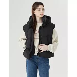 [하프클럽/르샵]후드 스트링 캐쥬얼 패딩 집업 베스트 (DO4VW005A)