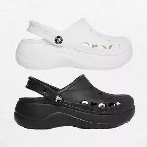 [크록스]바야 플랫폼 클로그 우먼 2종 택 1블랙/화이트
