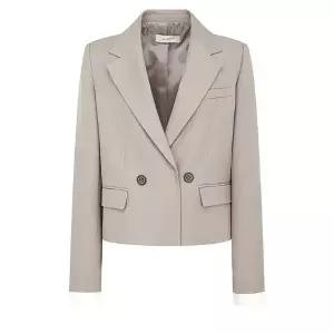 [JJ지고트](광주신세계)디테쳐블 커프스 더블 크롭 재킷 GR3M0JK931