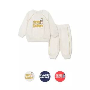 [롯데백화점]탑텐키즈 MKF1IP1301 남아) 유아 버비 라이트 테리 파이핑 셋업