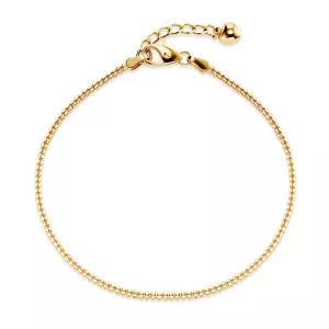 [비앤비골드] 14K 통통하트 1.4mm 트윈 볼체인 팔찌 IRB40654