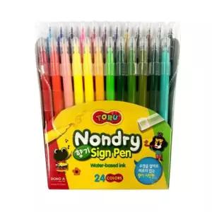 동아 토루 논드라이 24색 사인펜/방과후/미술/공예/수업/관공서/공공/기관/주민/센터/행정/병원/공부방