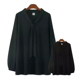 에스티아 3268 니트 타이 블라 티셔츠 빅사이즈