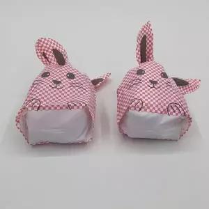 [하프클럽/]체크토끼 선물 포장 비닐봉투 핑크 10매입 포장지 선