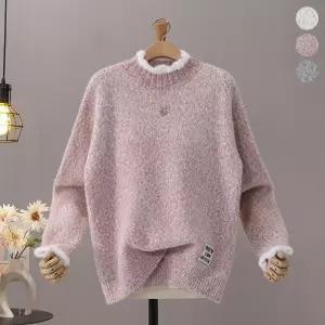 [모노시크] 디로븐 울 하프넥 라벨 보카시 니트_MNKT289