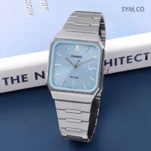 정품 스타샵 카시오 MTP-B185D-2A2 클래식 캘린더 스퀘어 프리버클 남자 메탈 시계 c167