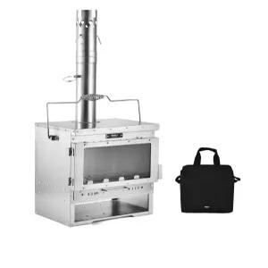 티타늄 화목난로 휴대용 연통포함 장작 실내 숯불 경량