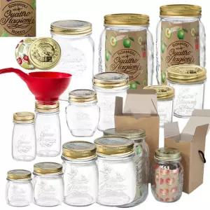 이태리 보르미올리 콰트로자 유리병 유리밀폐용기 과일청병 잼병 쨈병 밀크티병