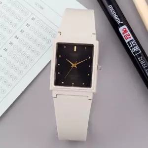 [카시오] MQ-38UC-8A 저소음 비비드베이지 사각 수능 남녀공용 우레탄 시계 d