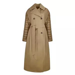 에르노 여성 더블 브레스트 퀼팅 슬리브 트렌치 코트 CA000576D13238 2157