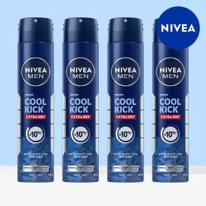 [니베아] 맨 데오드란트 스프레이 쿨 킥 200ml 4개