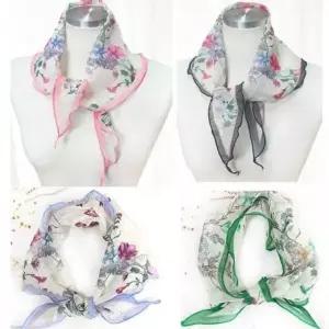 [하프클럽/]플라워 데이 아사 삼각 기본 스카프 레이스 여름 미니