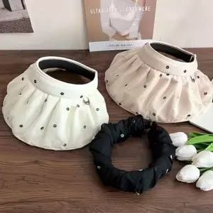 [하프클럽/]성인모자 데이 준캡 꽃도트머리띠썬캡 기본 돌돌이 썬