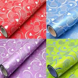 비닐 증착 롤포장지 선물포장 -플로우하트 (중) 선물 포장 포장지 비닐포장지 고급 하트