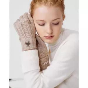 매장정품 DAKS 닥스 [선물포장][여성장갑] 베이지 캐시미어100 곰돌이장식 장갑 DCGV5F289 840572