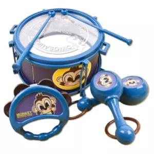 오즈토이 드럼+마라카스+탬버린 리듬악기 세트_파랑 악기완구 어린이 선물