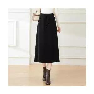 여성 출근룩 정장 스커트 슬림핏 니트 밴딩 캐주얼 A라인 추동 스포M4