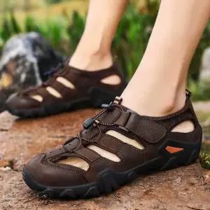 빈티지 아웃도어 남자 샌들 발등 조절 스트링 워터젯 샌들 물놀이샌들 (WFJ5P02)