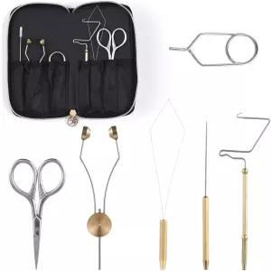 Lixada 플라이 타이핑 도구 키트 4개/5개/6PCS 콤보 피니셔 보빈 홀더 보드킨 실타래 낚시 미끼용