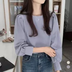 고품질 빅사이즈 롱셔츠 여자옷코디 블라우스코디 루즈핏 봄 (WFJ46QX)