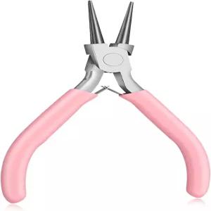 보석용 둥근 노즈 플라이어 5인치 정밀 보석 스테인리스 스틸 체인 DIY 공예 취미 프로젝트용 제작 도구