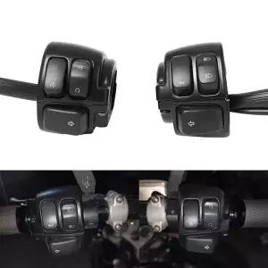 오토바이 핸들 바 스위치 제어 Softail Dyna Sportster V-Rod 1996-2012 경적 회전 신호 조명 켜기끄기 스