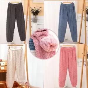 자수두툼바지 바지 남성 여성 겨울 보온 홈 남성 주니어 슬립 언더 긴팔 이 (WFK25SF)