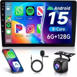 6G+128G 8코어 안드로이드 자동차 스테레오 2DIN 10.1인치 무선 카플레이 IPS 터치스크린 라디오 오토