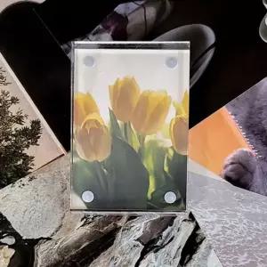 포카 폴라로이드 아크릴 인테리어 투명 탁상액자 60mm (WFJ4SB6)