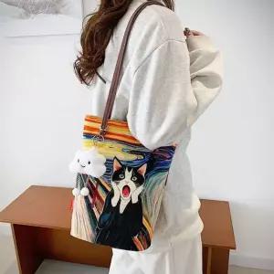 유화 고양이 숄더백 (WFJ65IJ)