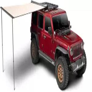 리얼트럭 오버랜드 차양 폭 6.5피트 x 깊이 8.2피트 망원경 알루미늄 지지대 범용 T-슬롯 채널에 장착