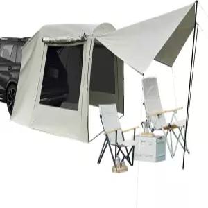 로코레니 다용도 자동차 캠핑 텐트 트럭용 차양막 및 캐노피가 있는 SUV 테일게이트 부착 야외 밴 캠핑카