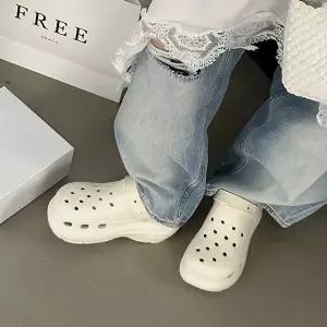 경량 아쿠아 플랫폼 슈즈 여성용 키높이 EVA 스포츠 신발 (WFJ5TPW)