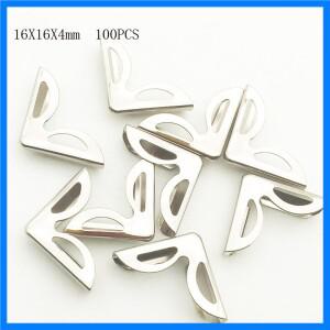 100 개/몫 16X16X4mm 사진 앨범 메뉴 폴더에 대 한 실버 금속 책 코너 DIY Scrapbooking 장식 코너 프로텍