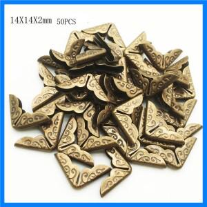 50 개/몫 14X14X3mm 사진 앨범 메뉴 폴더에 대 한 청동 금속 책 코너 DIY Scrapbooking 장식 코너 프로텍터