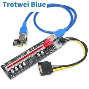 PCIe 라이저 카드 USB 3.0 케이블 e 1X-16X 확장기 어댑터 그래픽 비트코인 채굴용 60cm