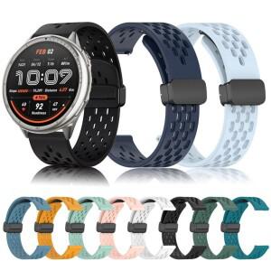 Amazfit Active 2 용  마그네틱 버클 스트랩 Galaxy Watch 6 7 액세서리 22mm 실리콘 밴드